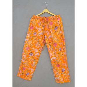 Pyjama d'été en coton confortable pour femmes ensemble main bloc imprimé vêtements de nuit robe demoiselles d'honneur tailles y compris 5XL pour adultes - Product Image 4