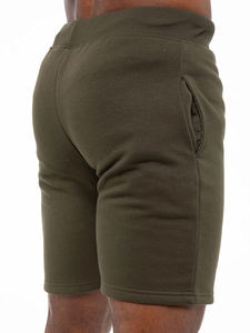 กางเกงขาสั้นออกกำลังกายแบบลำลองสำหรับผู้ชายกางเกงวิ่งผ้าฟลีซผ้าฝ้ายผสมพิมพ์โลโก้ได้ตามต้องการสำหรับฝึกและฝึกซ้อมกีฬา - Product Image 2