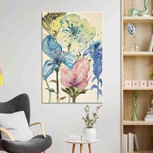 Decoración floral elegante en lienzo - Obra de arte impresa en lienzo para el hogar, enrollada en lienzo - Product Image 1
