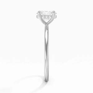 Anillo de aniversario de boda de compromiso sólido de platino 950 de diamante de corte ovalado y redondo cultivado en laboratorio de 1.10CT para mujer-regalo certificado IGI - Product Image 2