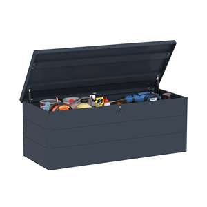 Coffres de rangement de <span class=keywords><strong>jardin</strong></span> étanches en acier galvanisé <span class=keywords><strong>Anthracite</strong></span>, Grand <span class=keywords><strong>coffre</strong></span> de rangement pour terrasse - Product Image 3