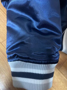 Manteaux de qualité supérieure printemps automne vêtements de sport hommes manteaux Bomber décontractés pour hommes vêtements vestes de base-ball en Satin bleu veste varity - Product Image 4