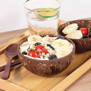 Cuencos Ovalados Ecológicos de Cáscara de Coco, Vajilla Natural Hecha a Mano para el Hogar, Restaurantes y Cafeterías - Product Image 1