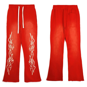Pantalon pour hommes lavé vente en gros pantalon écorché avec motifs sérigraphiés lavés à l'acide pantalon écorché vierge dernier modèle personnalisé pour hommes - Product Image 1