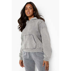 Full Customize High Quality Vintage Drop Shoulder Pullover Cotton Women Sun Faded Anti-pillingbreathablehodies for woman - Product Image 5