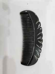 หวีผมฮอร์นหวีผมสีดำธรรมชาติสองชั้นหวีทำมือตกแต่งผมฮอร์นสีธรรมชาติ - Product Image 4