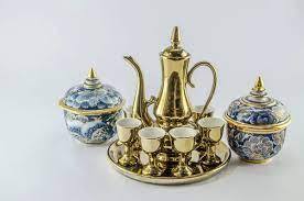 Stainless Steel Dallah Flask <b>Arabic</b> Rabic Brass Metal Turkish Dallah Coffee Pot - Product Image 5