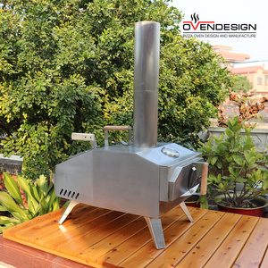 Nhanh chóng công văn 13 inch thép không gỉ gỗ ngoài trời lửa Lò nướng bánh Pizza giảm giá Giá 500 than BBQ grills - Product Image 2