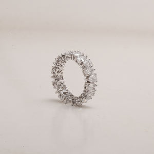 Anillo solitario de Plata de Ley 925 personalizado con diamante cultivado en laboratorio de corte de pera totalmente elaborado para el uso diario accesorio de mujer - Product Image 4