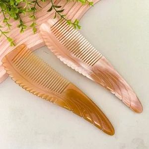 Peine de cuerno de búfalo hecho a mano para peine de cuerno de pelo extensión de cabello Color cuerno Natural completo para cabello con la mejor calidad en Vietnam - Product Image 2