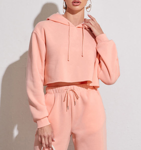 Top Corto con Capucha para Mujer, Talla Grande, de Algodón de Alta Calidad, Transpirable, Estilo Urbano 3D, con Logotipo Frontal Personalizable - Product Image 2