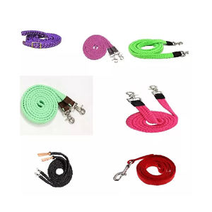 Riendas de caballo de poliéster duraderas con logotipo personalizado con cómodo Tipo de gancho ecuestre de ajuste de latón para equitación y entrenamiento - Product Image 4