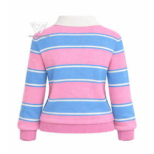 Suéter Cárdigan a Rayas con Cuello en V Profundo y Manga Larga de Jack and Jill of America Inc. (JJOA), Venta al Por Mayor - Product Image 2