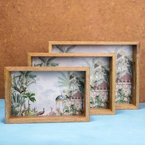 Bandejas de resina MDF Bandeja decorativa para servir platos para hoteles y restaurantes Modelo al por mayor - Product Image 4