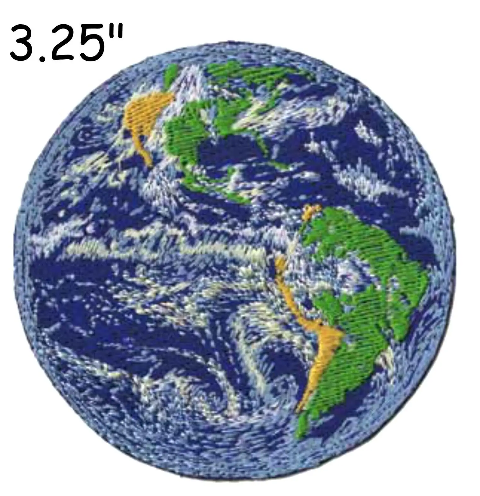 World Planet Earth Embroidered Patch iron-on / Sew-On Nature Gift Applique