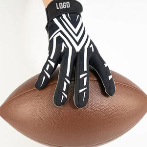 Gants de football américain pour jeunes vente à chaud avec sangle en caoutchouc gants récepteurs personnalisés prix d'usine - Product Image 5