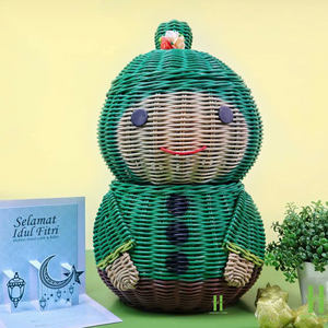 Bonito cesto de ratán para regalo de vacaciones de Ramadán para decoración islámica, cesta de almacenamiento superventas para guardar dulces de Chocolate - Product Image 2