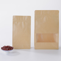 Sachets à fermeture éclair à fond plat en papier kraft OEM, imprimés sur mesure pour l'emballage du café et du thé, fournisseur et chaîne d'approvisionnement pour les commandes en gros