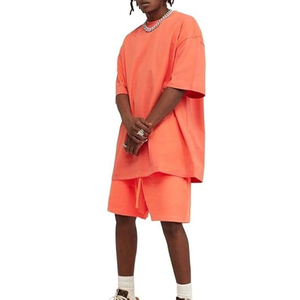 Camiseta deportiva de verano para hombre Heavyweight 100% algodón 180 gramos hombro caído cuello redondo cuello nuevo diseño Logo frontal ubicado - Product Image 4