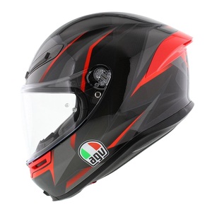 AGV K6 S Slashcut Negro Brillante Rojo, Casco Integral para Motocicleta, Nuevo E2206! - Product Image 5