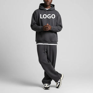 Custom <b>Top</b> Premium Quality <b>Men's</b> Winter Solid Pullover Hoodie Tracksuits Oversized Drop Shoulder Boxy Fit 100% Cotton <b>Fleece</b> - Product Image 6