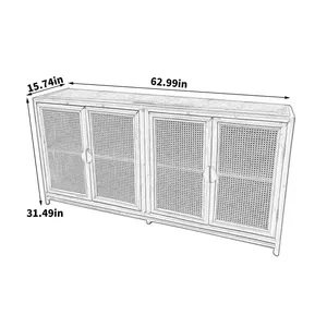 Nuevo artículo de alta calidad Gabinete de ratán Muebles para el hogar vintage Aparador de ratán hecho a mano en Vietnam - Product Image 5