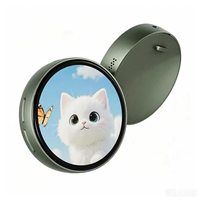 Écran tactile LCD rond portable de 1,85 pouces, panneau d'affichage 360x360 pixels, fixation magnétique N52 pour téléphone, réfrigérateur, étui, affichage