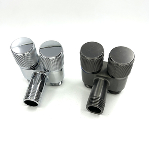 New Lychee hình đôi xử lý faucetaccessories Kẽm hợp kim thép không gỉ waterdistributor với một đầu vào và hai cửa hàng - Product Image 3