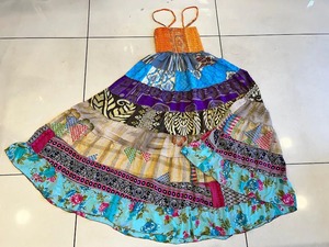 Boho Hippie Femmes Longue Jupe Gitane, Taille Haute Patchwork Couche Jupe Robe pour Femmes, Hippie Boho Style Luxe Et Attrayant - Product Image 2