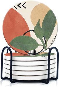 Classic Home Kitchen Cup Holder Custom Shape Round <b>Marble</b> <b>Coaster</b> with Brass Inlay Mats & Pads - Product Image 6