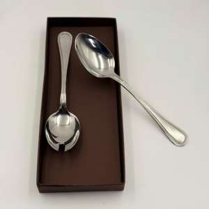 Nuevo Juego de 2 Cucharas de Acero Inoxidable, Cuchara para Ensalada, Cuchara Integrada, Hecha a Mano, para Hotel, Restaurante, Mango Largo, para Platos y Comidas - Product Image 5