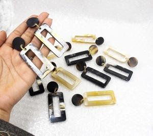 Pendientes de Cuerno de Búfalo para Niñas, Pendientes de Mujer, Joyería de Cuerno, Cuerno Natural para Mujer, Alta Calidad - Product Image 4