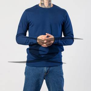 Jersey liso de cuello redondo personalizado completo de primavera, sudadera térmica, jersey de cuello redondo, sudaderas en blanco, logotipo personalizado - Product Image 1