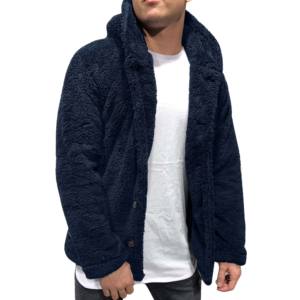 100% Cotton Blended Oversized Pullover <b>Hoodie</b> for <b>Men</b> Heavyweight Thermal <b>Sherpa</b> <b>Lined</b> for Winter - Product Image 1