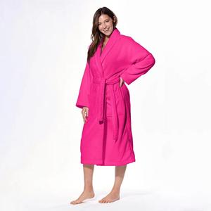 Peignoir d'hôtel de luxe unisexe Micro pyjama d'hiver personnalisé pour femmes Robes épaisses avec logo avant et capuche pour le printemps - Product Image 3