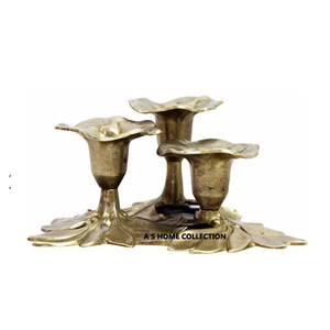 Ensemble de 2 bougeoirs en aluminium doré centre de table en métal moderne décoratif pour table à manger salon fête de mariage - Product Image 5