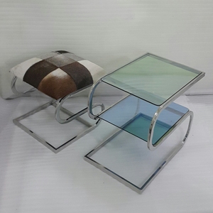 Taburete en forma de S con tapicería de cuero cómodo para sentarse utilizado en la oficina en casa y restaurantes disponible en múltiples acabados - Product Image 2