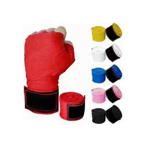 Bandages de boxe de haute qualité 100% coton avec étiquette personnalisée, sangle de main pour la salle de sport et le fitness, provenant du Pakistan, emballés dans un sac - Product Image 6