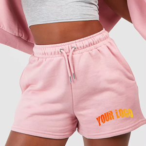 OEM Wholesale High Quality Jogger <b>Shorts</b> Custom Embroidered Plain Casual Cotton French Terry <b>Women</b> Blank <b>Sweat</b> Gym <b>Shorts</b> - Product Image 1