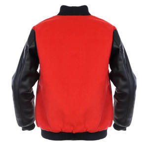 Veste universitaire en laine à manches en cuir véritable de qualité supérieure personnalisée pour hommes veste avec logos brodés et étiquettes de couleur personnalisée - Product Image 2