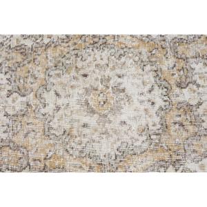 Tapis vintage 6,7x10,6 pieds, tapis turc surdimensionné, tapis persan en laine blanc et marron - Product Image 5