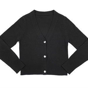 เสื้อสเวตเตอร์ถักสไตล์จีนสำหรับผู้หญิงเสื้อสเวตเตอร์ถักคอวีแบบบางแขนยาวกระชับปกติสำหรับฤดูใบไม้ร่วง - Product Image 1