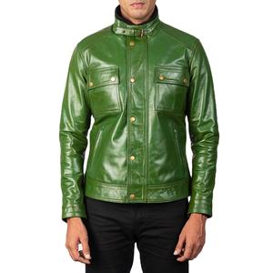 แจ็คเก็ตบอมเบอร์หนังแกะแท้คุณภาพสูงสำหรับผู้ชาย สีสันตามสั่ง ทรงยาวบาง กันน้ำ ระบายอากาศได้ดี ดีไซน์คลาสสิกแบบไบค์เกอร์ - Product Image 3