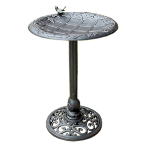 Piscine d'oiseaux sur socle en Aluminium, métallique robuste, décoration de jardin, pour arrière-cour, offre spéciale - Product Image 4