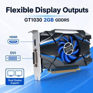 การ์ดจอ GT1030 <span class=keywords><strong>2GB</strong></span> DDR5 64-บิต พร้อมพัดลมระบายความร้อน / รองรับ DVI 4K สำหรับเล่นเกมบนเดสก์ท็อป - ใหม่ - Product Image 5