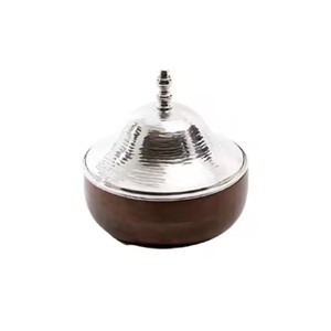 Utensilios de cocina Olla caliente Cacerola Tapa de acero inoxidable y olla de madera Aspecto admirable Caja de comida de metal Utensilios de mesa - Product Image 5