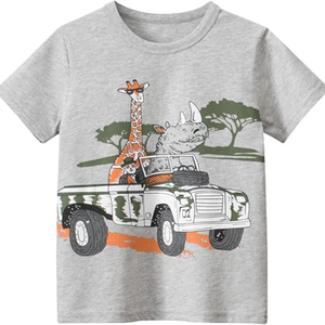 Toddler Boy Knitted 100% Cotton Short Sleeve O-Neck Breathable Tee Shirt Boutique <b>Clothes</b> Summer Kids Clothing - Product Image 4