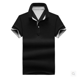 Chemises à manches courtes pour hommes de haute qualité en coton et fibre de bambou, respirantes, avec logo personnalisé brodé, motif uni, tissu tricoté - Product Image 6