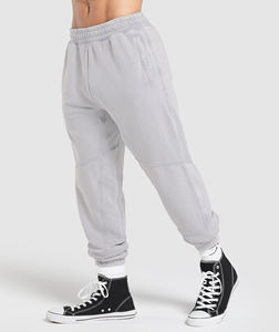 Joggers décontractés personnalisés en toile, respirants, imperméables, à séchage rapide, avec cordon de serrage, en coton épais uni, coupe ample - Product Image 4