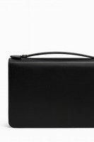 Bolso de Cuero Genuino de Primera Calidad, Suave y Ligero, con Cierre de Cremallera, para Uso Profesional, Elegante y Lujoso, Unisex, para Portátil, de Cuero Real